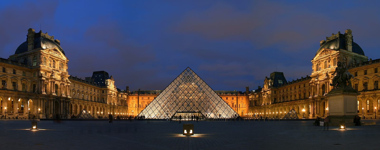 Louvre Museum pyramid courtyard