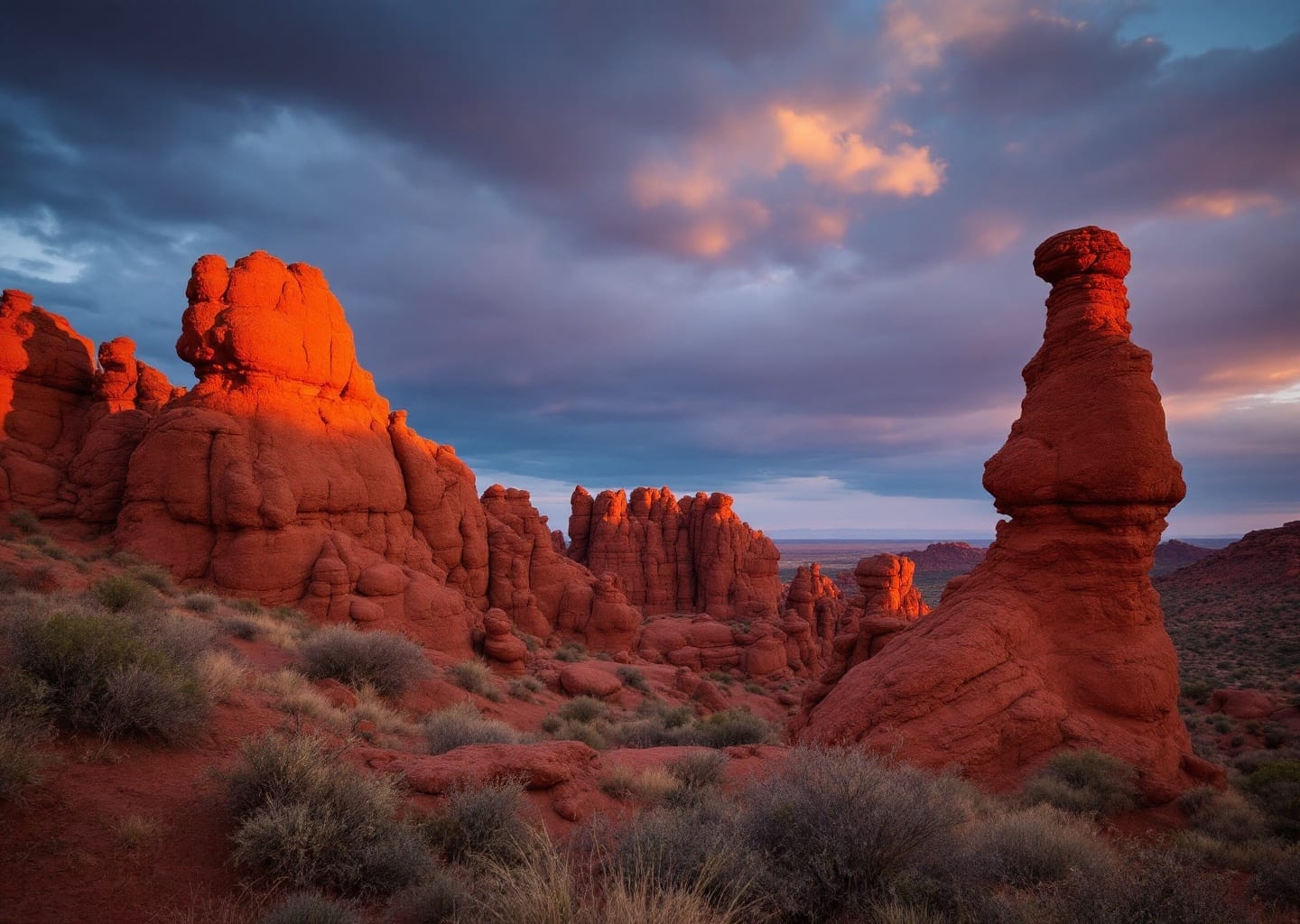 Red Tsingy sandstone orange formation Madagascar