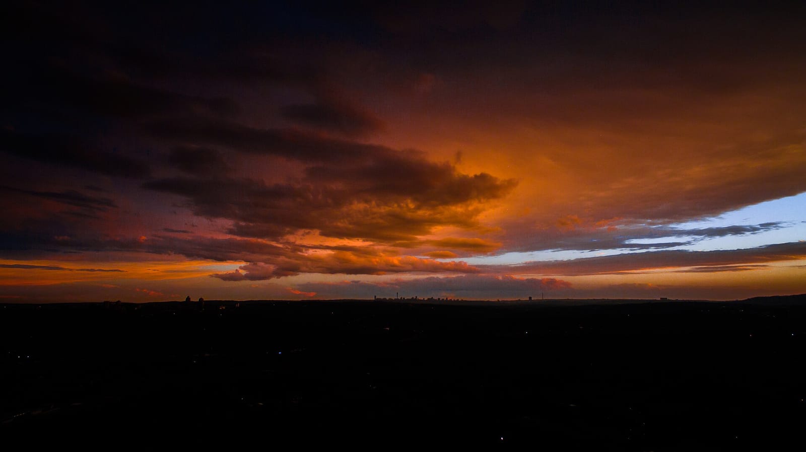Johannesburg skyline sunset
