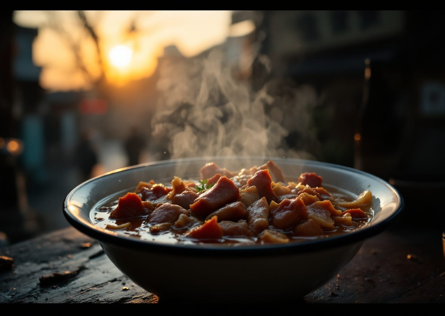 Korean dog meat soup bowl