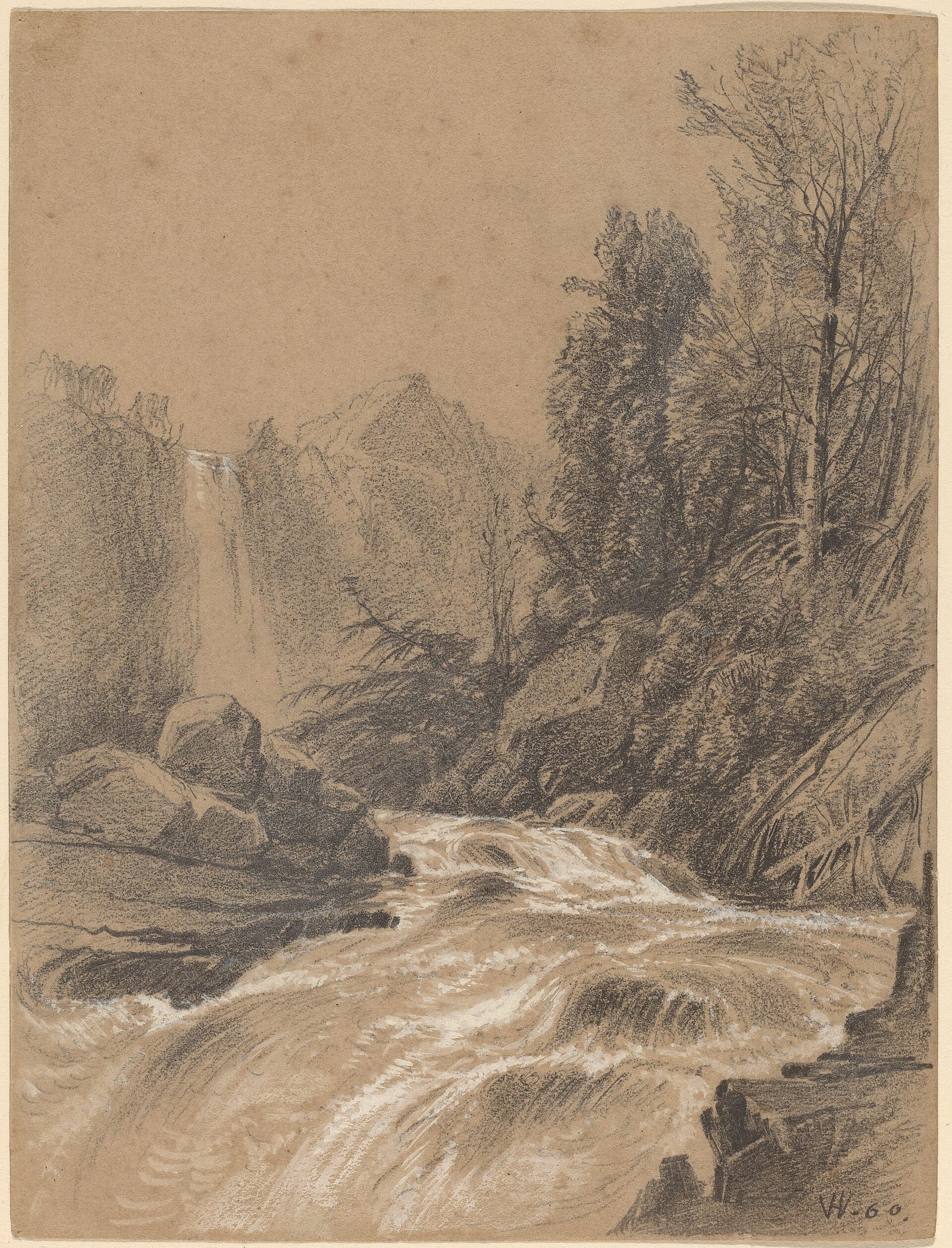 mountain waterfall stream Central Asia