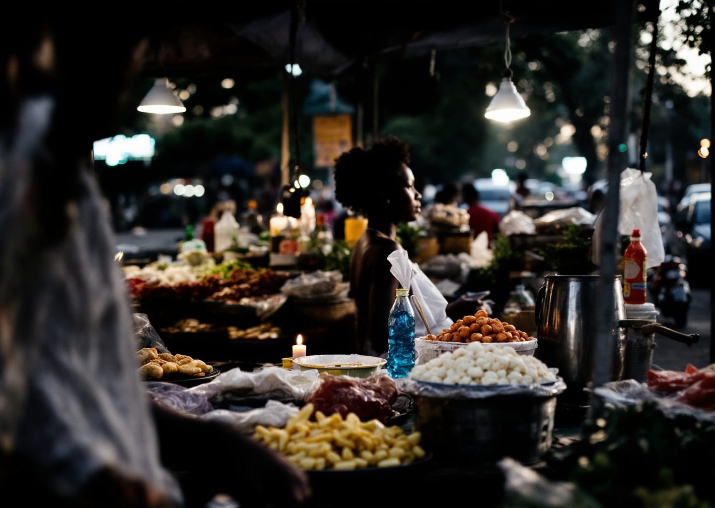 Antananarivo street market food stalls