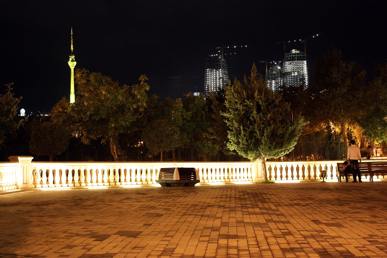 Baku Flame Towers at night