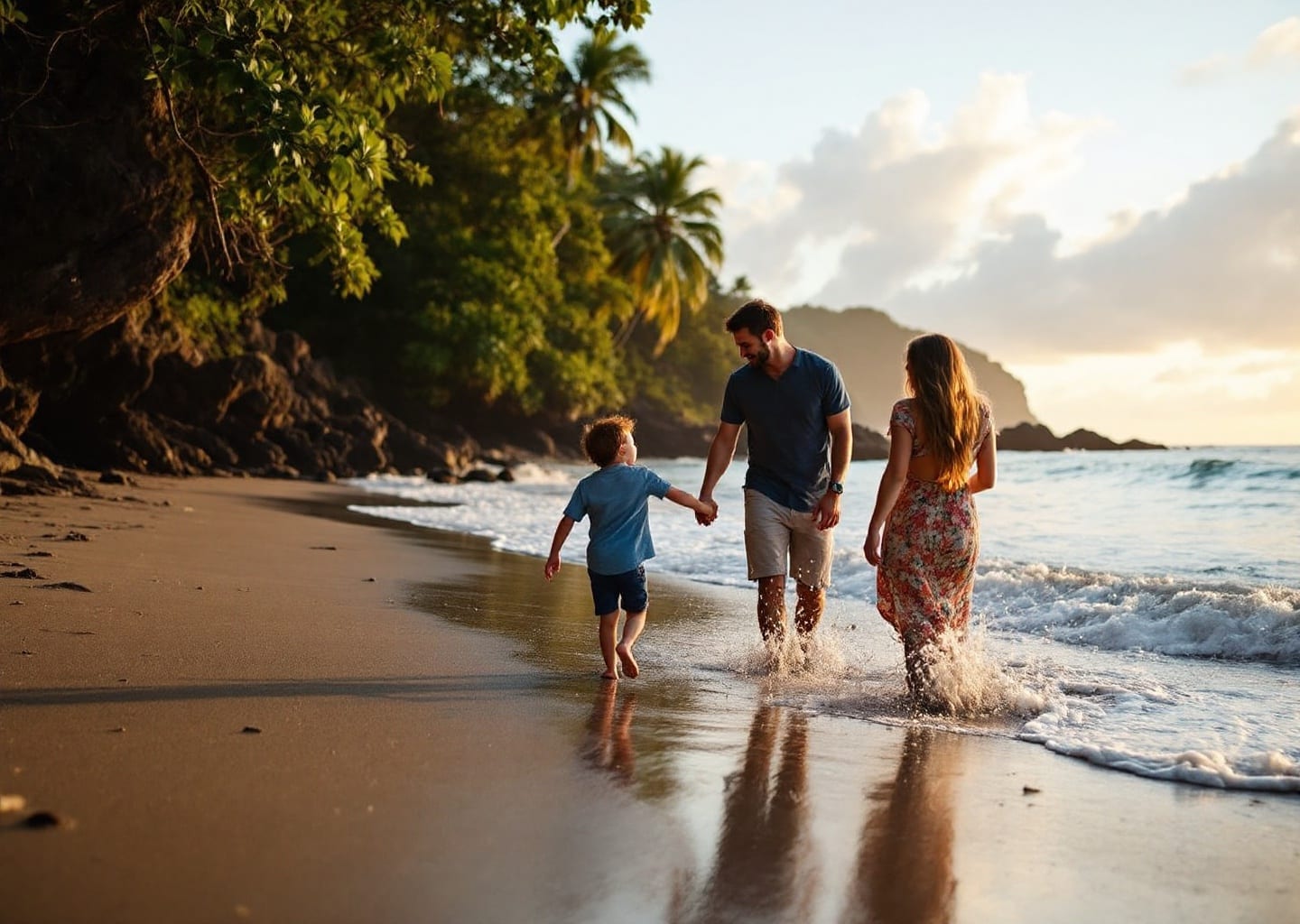 Costa Rica Manuel Antonio beach family
