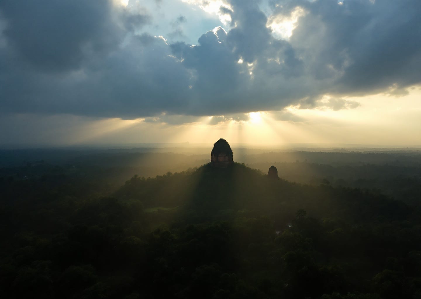 Sigiriya aerial view after rain