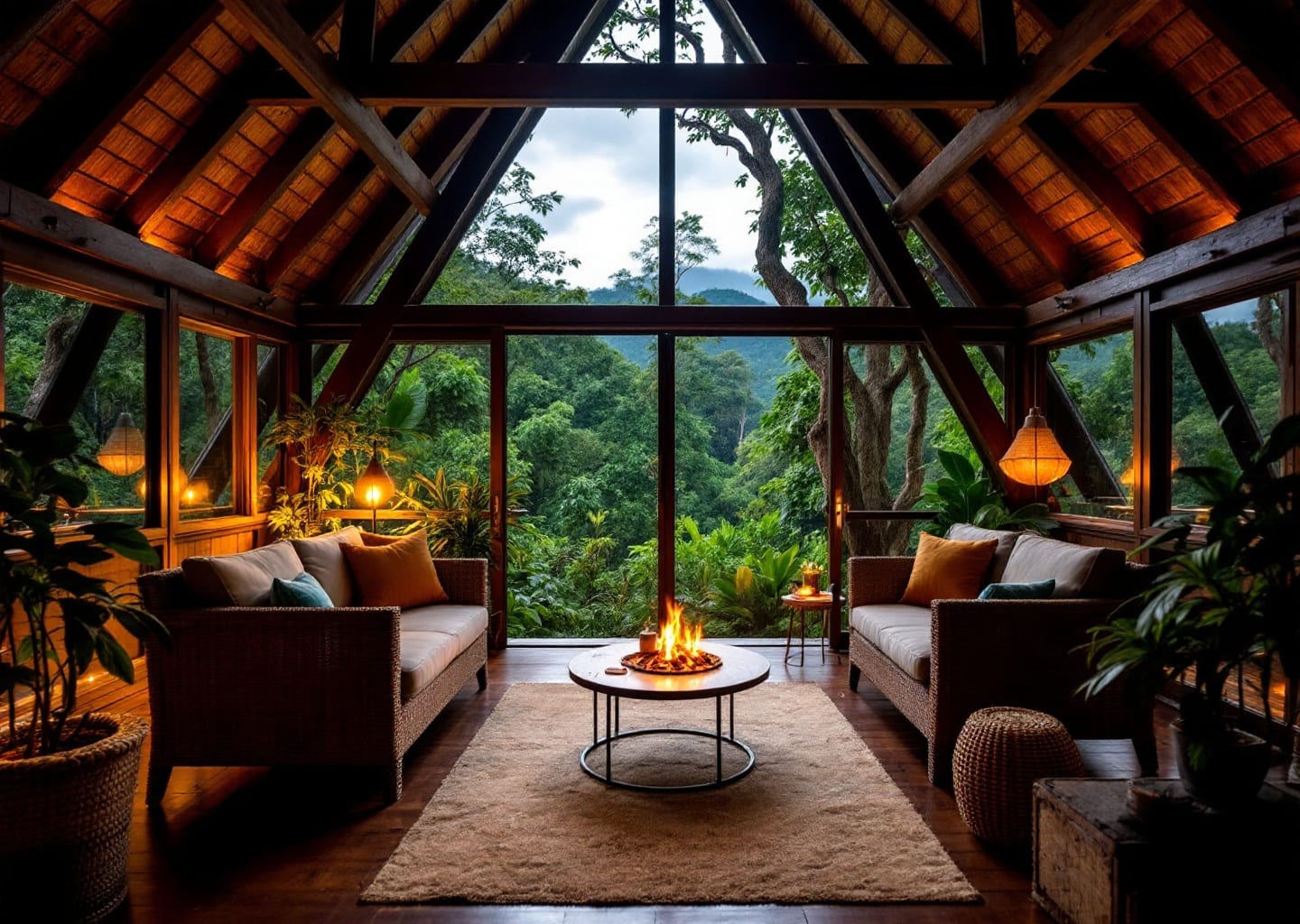 Eco-lodge Monteverde Costa Rica treehouse interior
