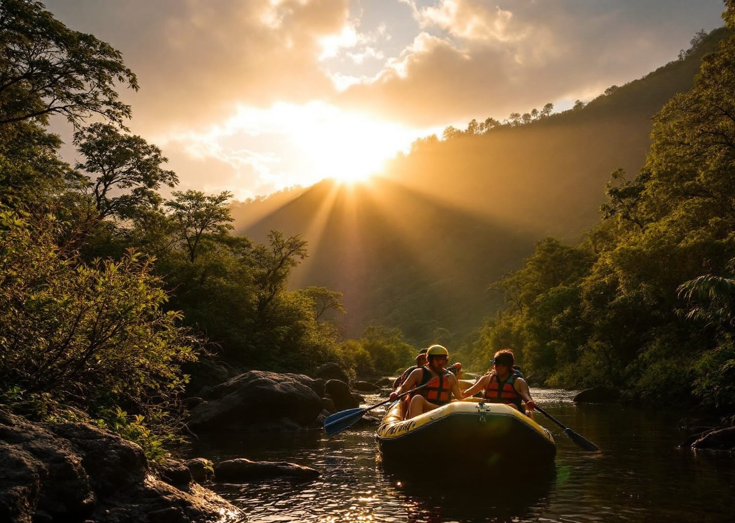 Pacuare River rafting in Costa Rica canyon
