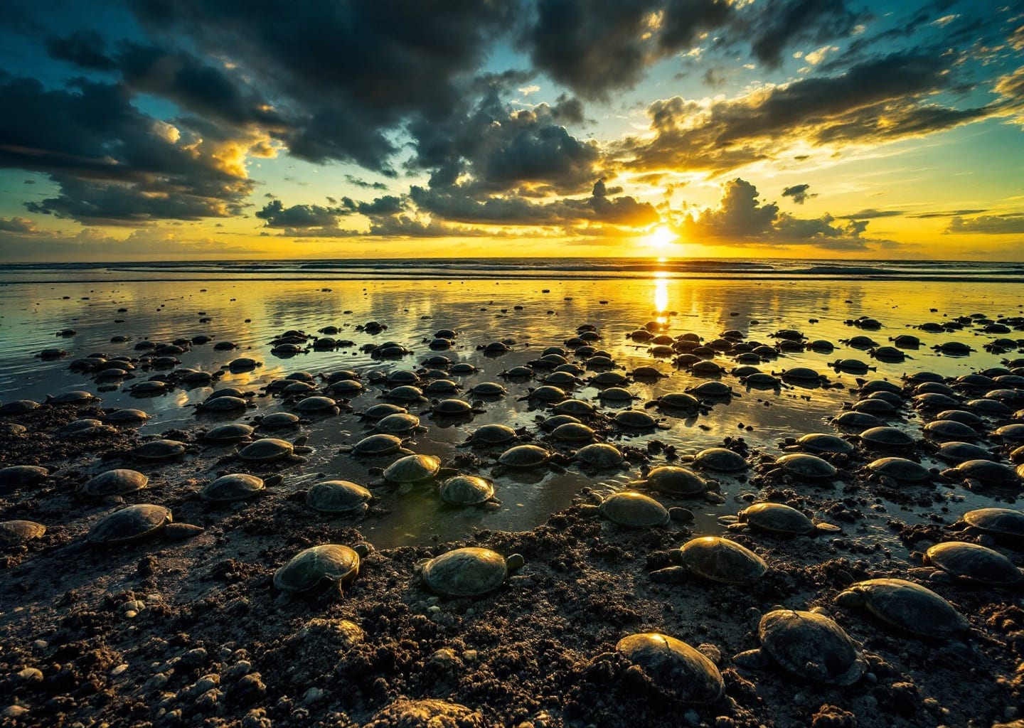 Tortuguero sea turtle nesting