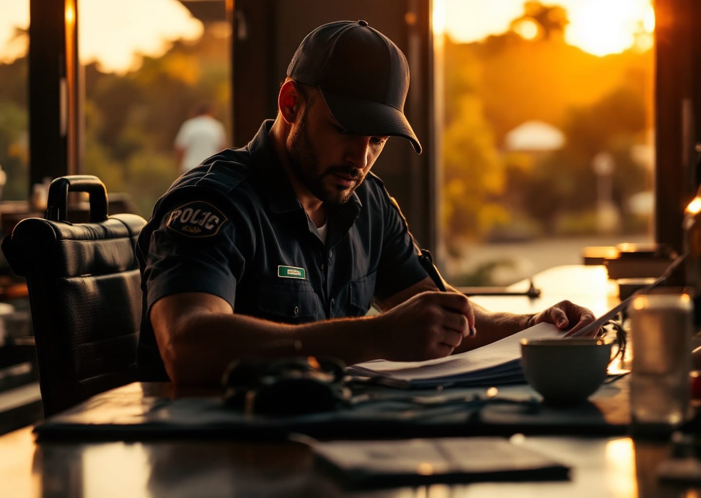 Costa Rica immigration officer checking documents